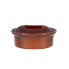 Terrina ovale in ceramica 23 cm Emile Henry 1,1 litri marrone cannella