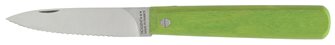 Coltello tascabile pieghevole inox manico legno verde