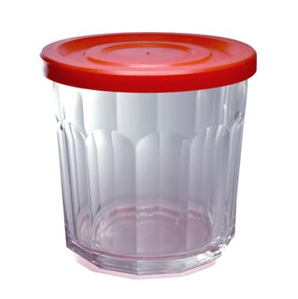 Set 6 vasetti in vetro 450 ml coperchio rosso in plastica COMPTOIR DE LA CONSERVE